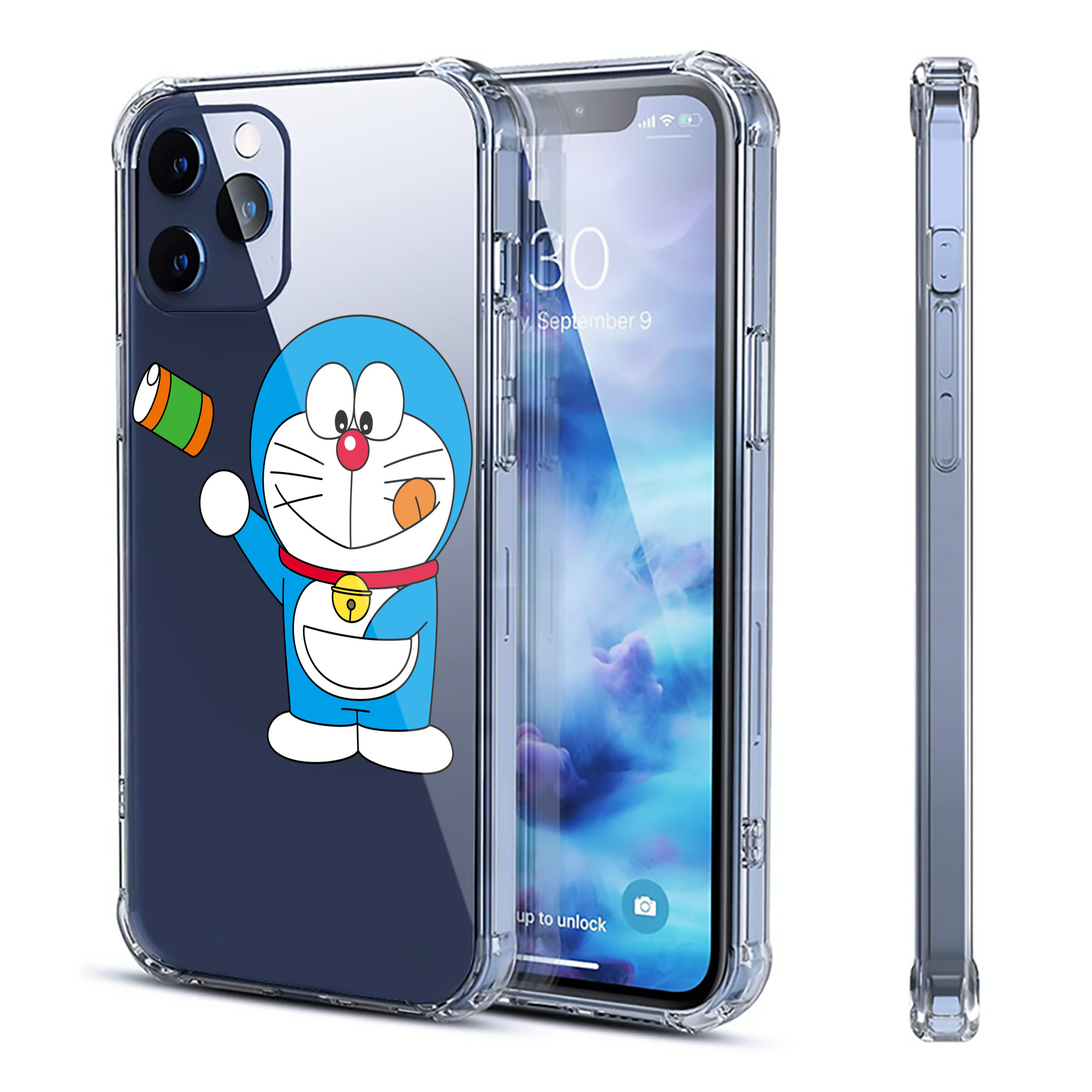 （画像用） ドラえもん Doraemon 【iPhone 12シリーズ対応】透明スマホケース（クリアソフトケース）